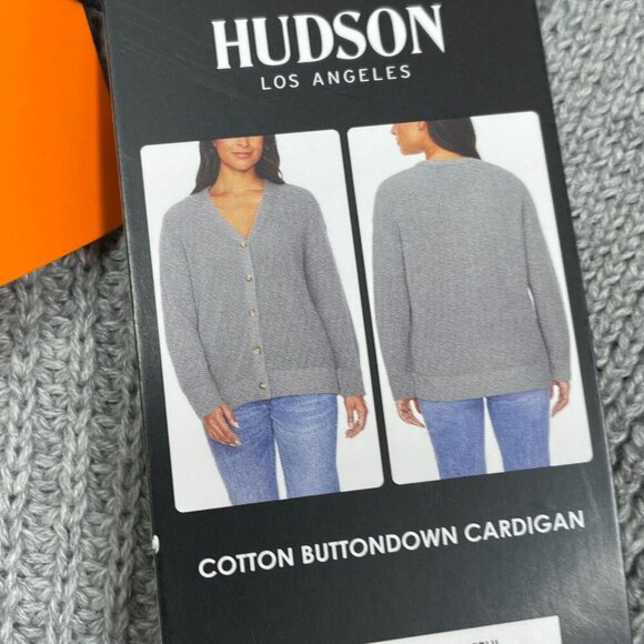 Hudson Los Angeles Gray Cotton Buttondown Cardigan XXL Womens NWT 6525 - Picture 3 of 8